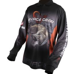 Футболка с длинным рукавом Savage Gear Tournament Jersey Pike/Zander/Perch Black Футболка с длинным рукавом Savage Gear Tournament Jersey Pike/Zander/Perch Black
