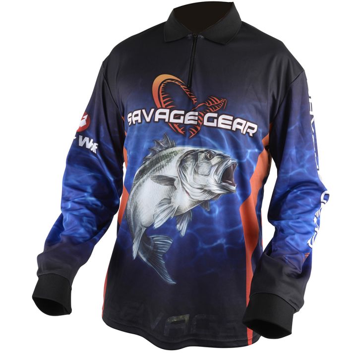 Футболка с длинным рукавом, турнирная Savage Gear Tournament Jersey Seabass/Tuna Blue Футболка с длинным рукавом, турнирная Savage Gear Tournament Jersey Seabass/Tuna Blue