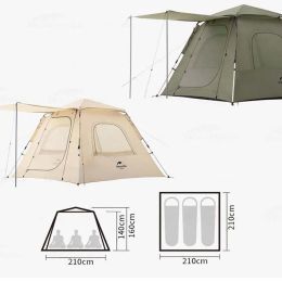 Палатка кемпинговая, автоматическая Naturehike Ango 3 бежевая