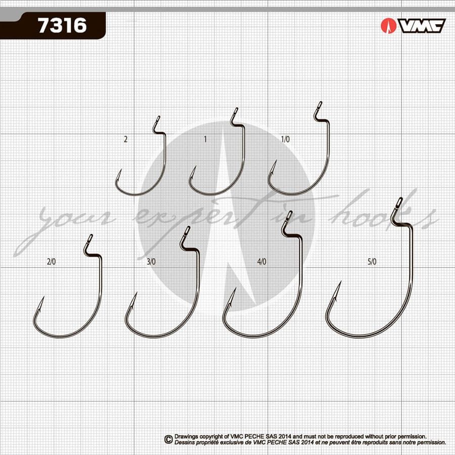 Крючки оффсетные VMC 7316 BN (черный никель)