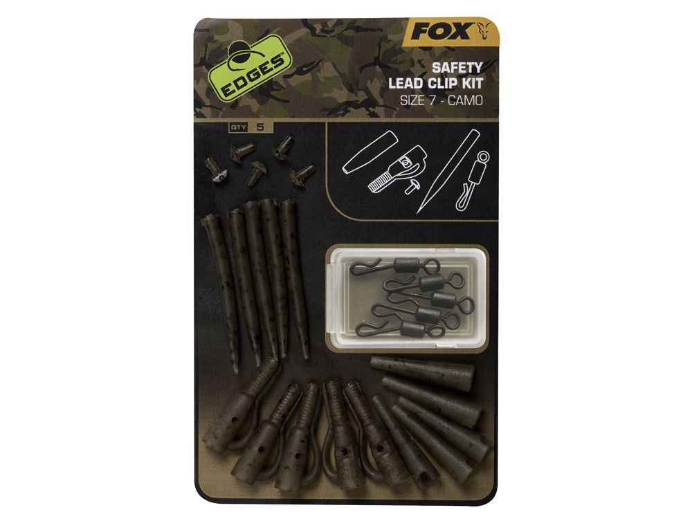 Набор безопасных клипс FOX №7 x 5 Edges Camo, камуфляжный