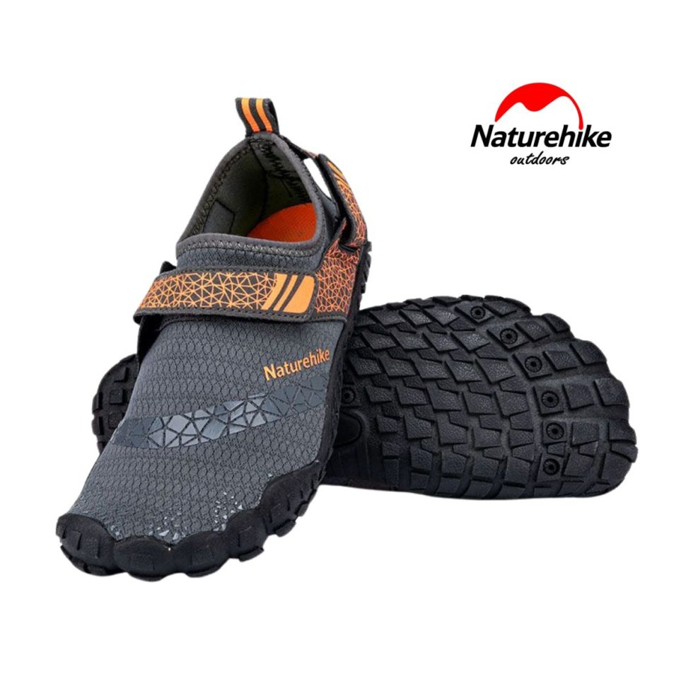 Пляжная обувь Naturehike NH20FS022 Silicone Anti-slip, Grey-Orange