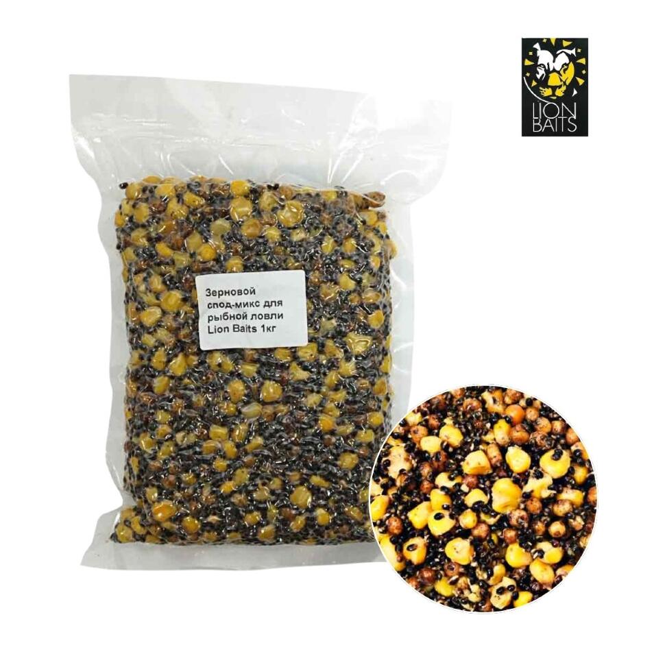 Кукуруза Lion baits насадочно-прикормочная в вакууме 1 кг.