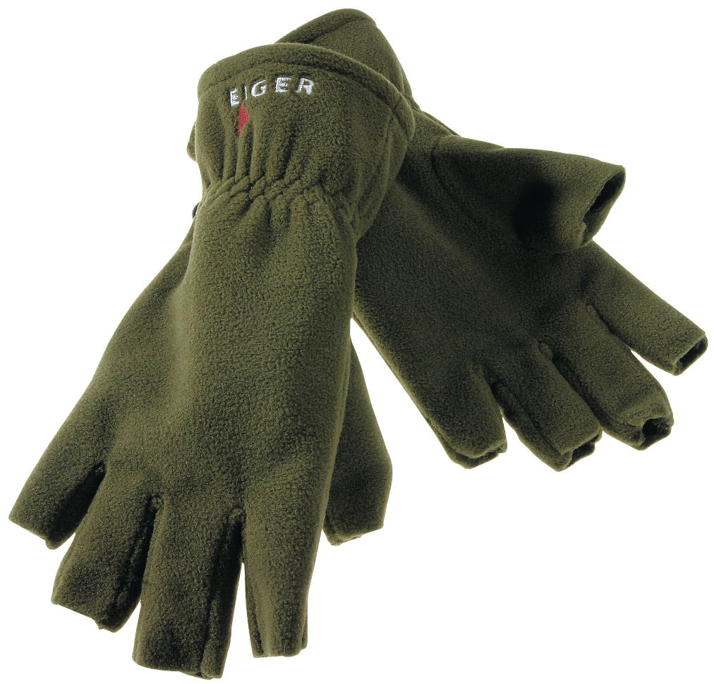 Перчатки флисовые Eiger Fleece gloves black short fingers