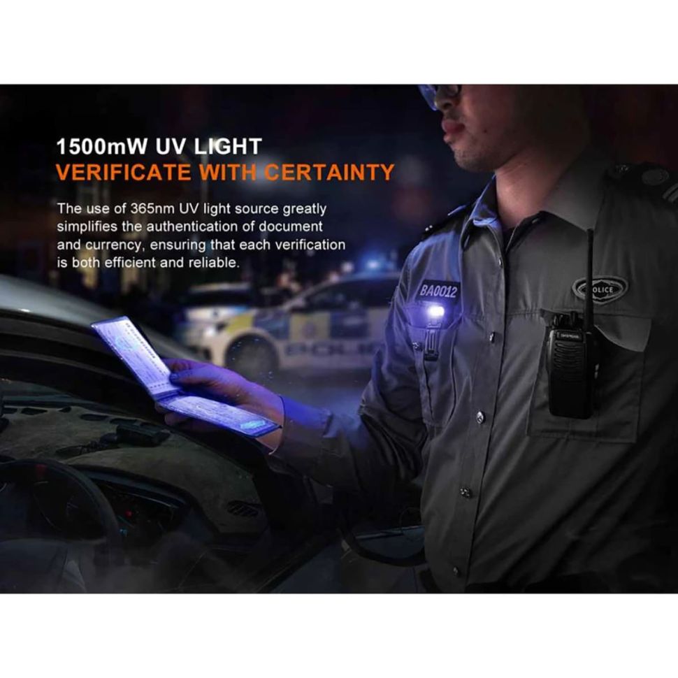 Фонарь-клипса Fenix SW05R-UV 150 Lumens