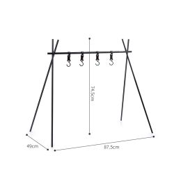 Стойка с крючками скалданая Naturehike (Chen Yi) hanging rack Q-9B Black L