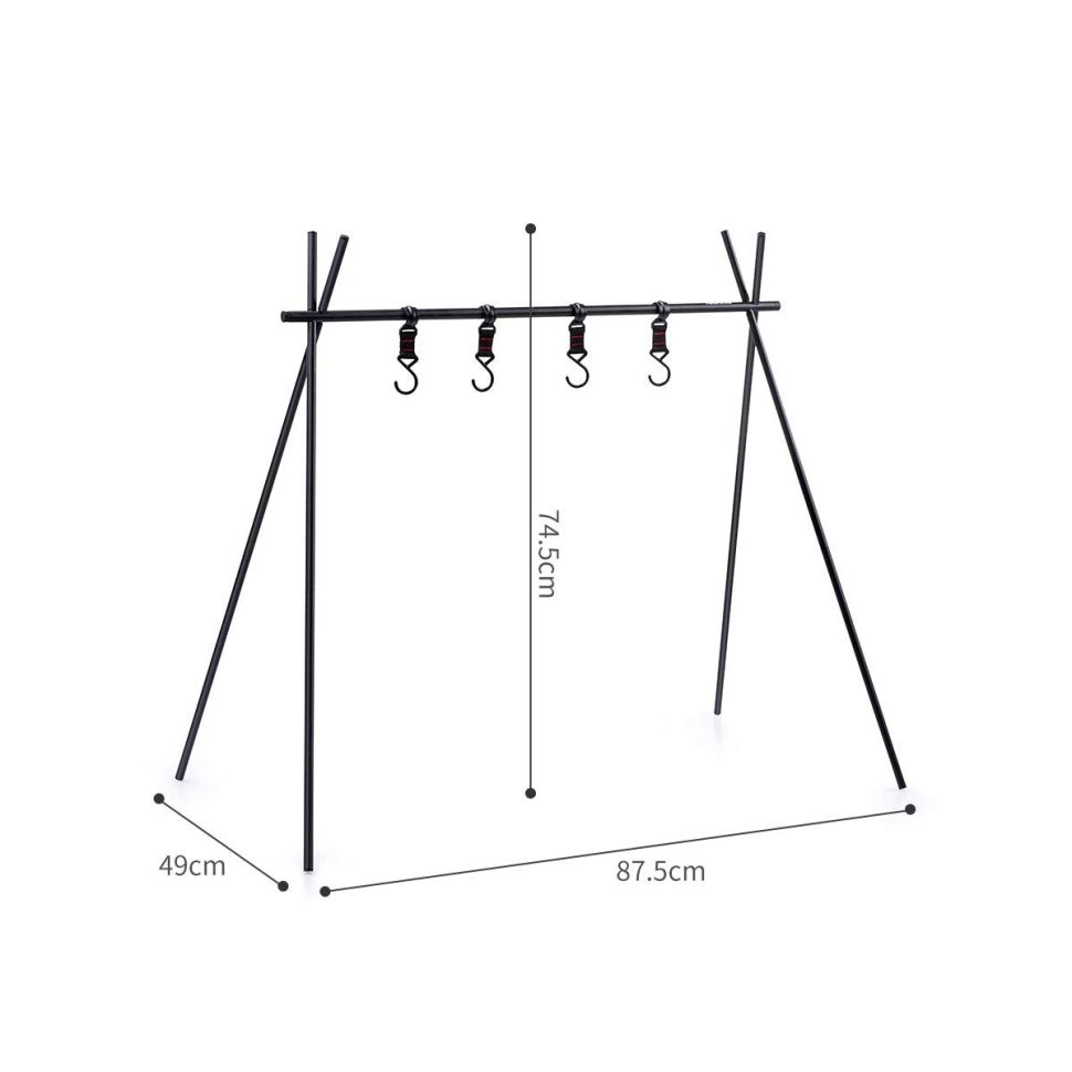 Стойка с крючками скалданая Naturehike (Chen Yi) hanging rack Q-9B Black L