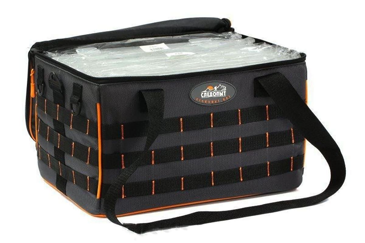 Сумка рыболовная Следопыт Base Lure Bag XL 38х26х25 см цв. серый + 5 коробок Luno