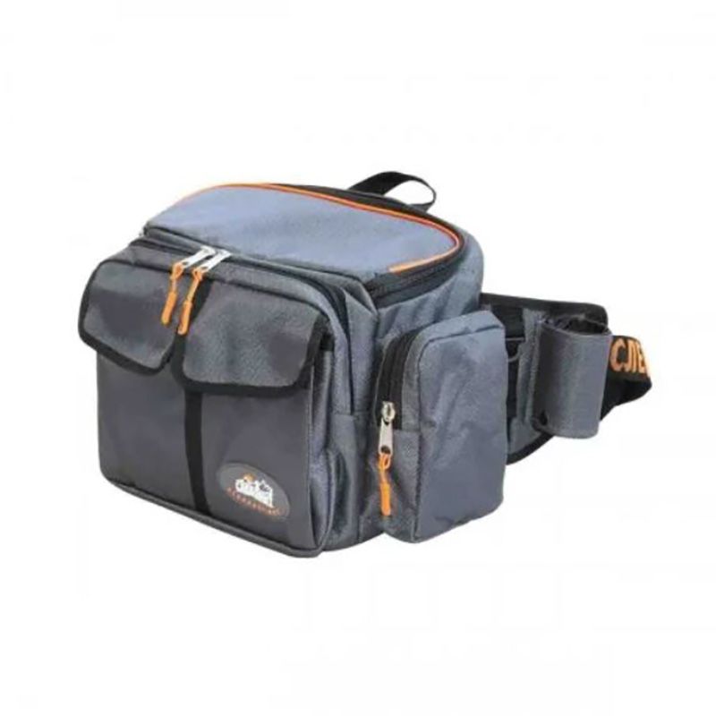 Сумка рыболовная Следопыт Fishing Hip Bag T2, 27х23х17 см, цв. серый