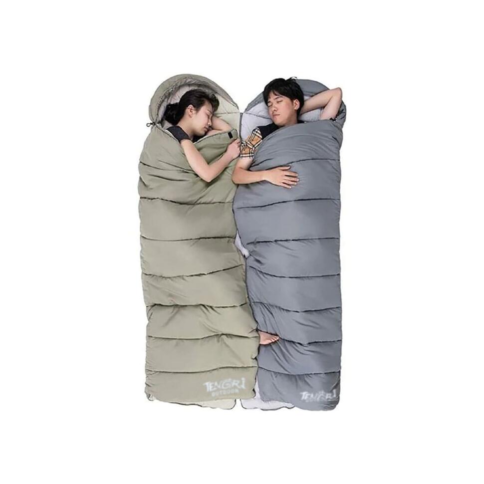 Спальный мешок Tengri Outdoor M400 серый/бежевый