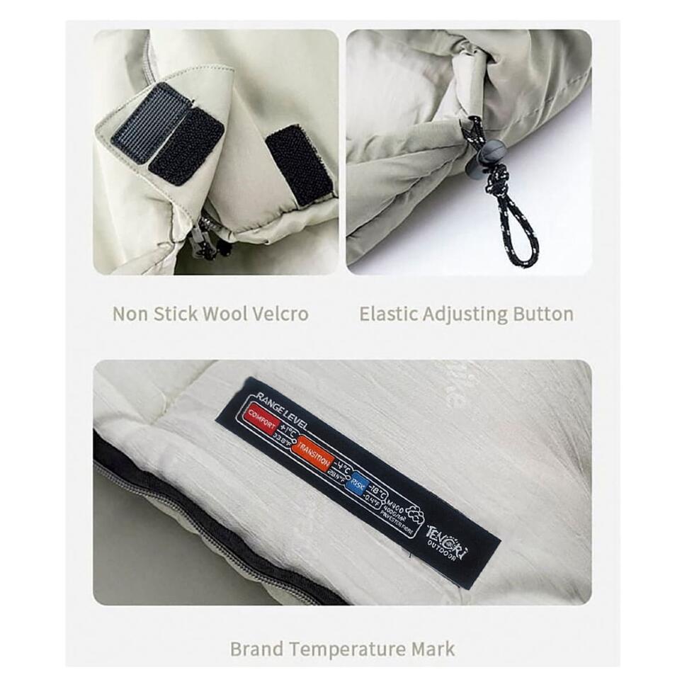 Спальный мешок Tengri Outdoor M400 серый/бежевый