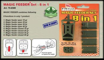 Набор Magic Feeder (Falcon): кормушка фидерная со сменными грузилами: 10г, 30г, 40г