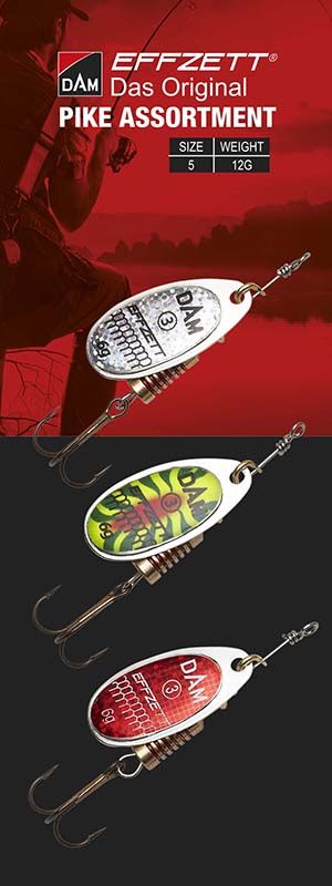 Набор блесен DAM Spinner №5 12G Sinking Pike 4шт