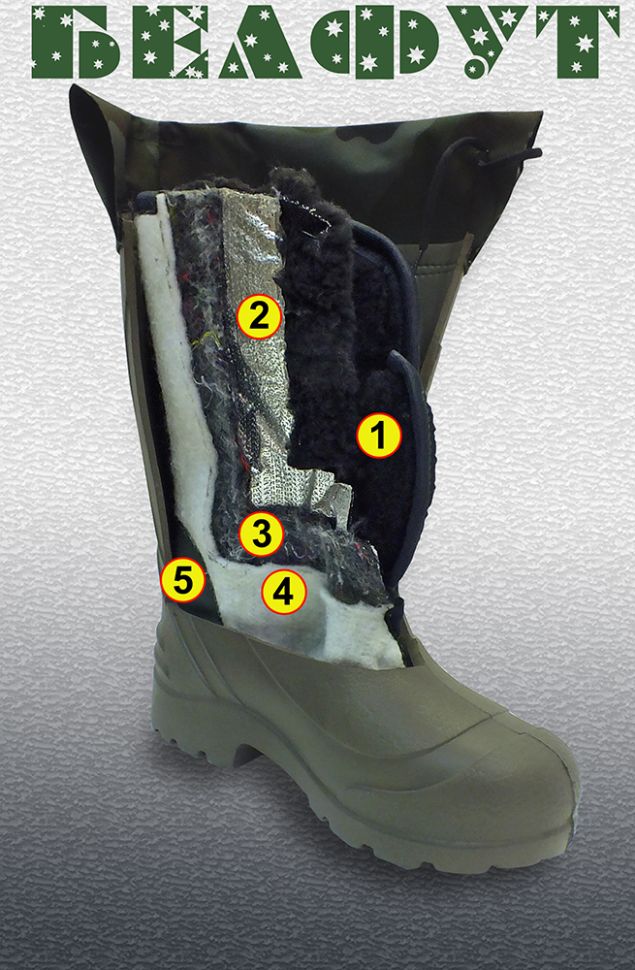 Сапоги Белфут ЭВА утепленные (натуральный мех+фольга)