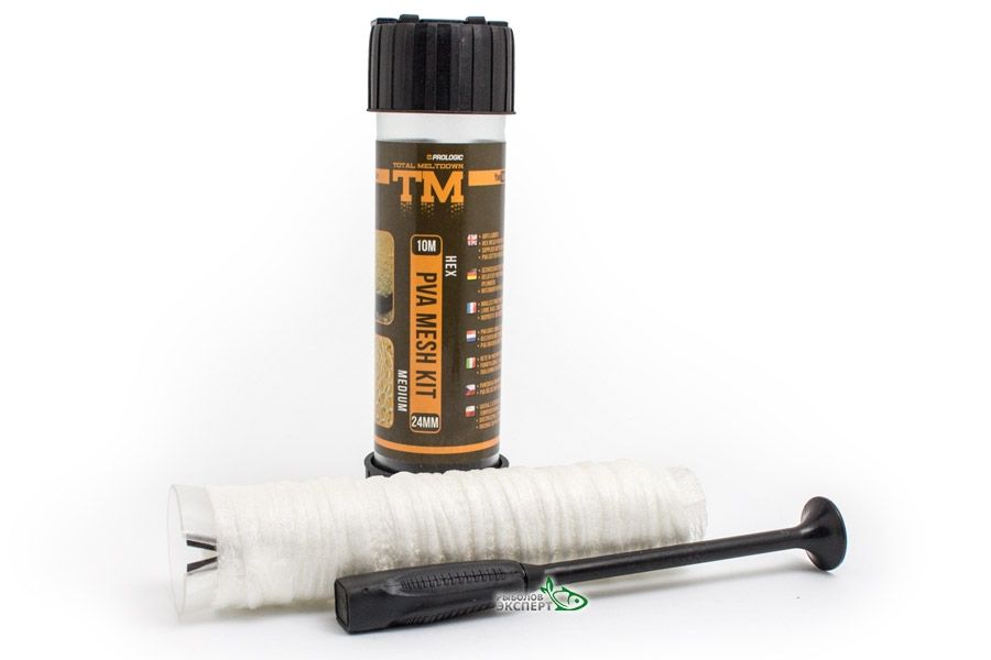 Водорастворимая сетка с тубусом и плунжером Prologic TM PVA Hex Mesh Kit 10m 24mm