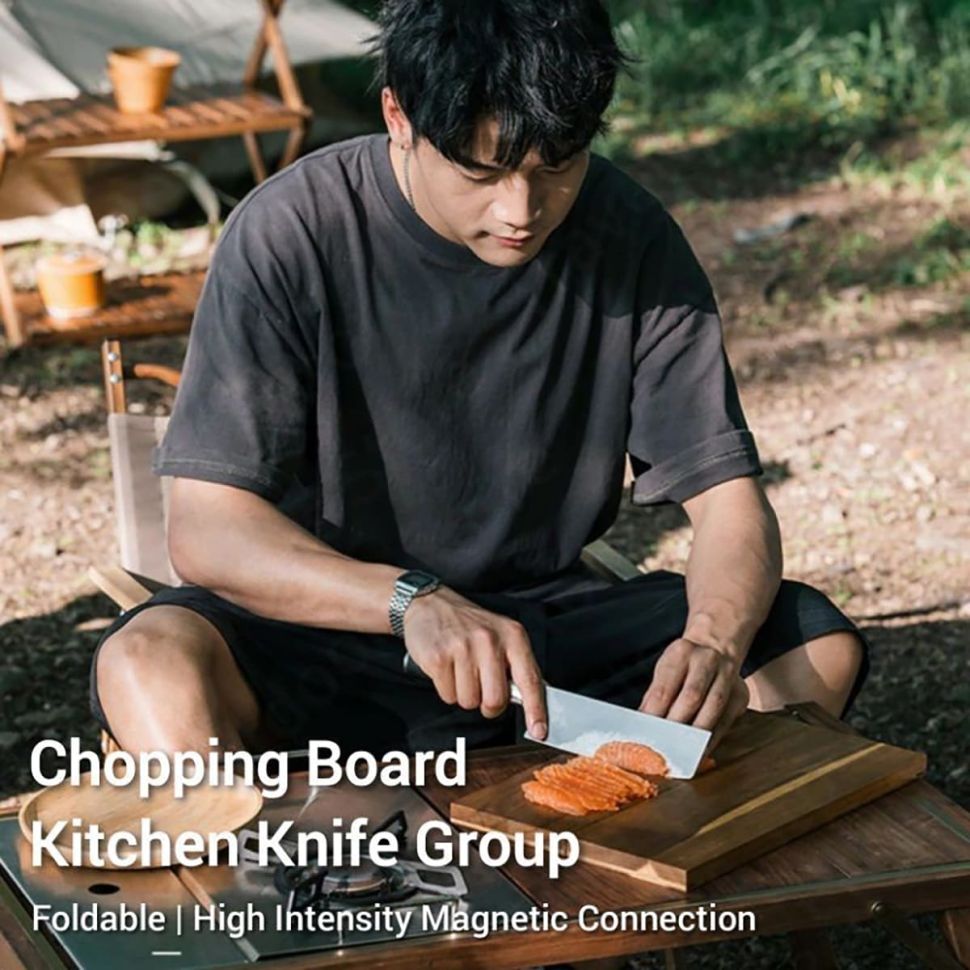 Кухонный нож с разделочной доской Naturehike NH21CJ005Knife set