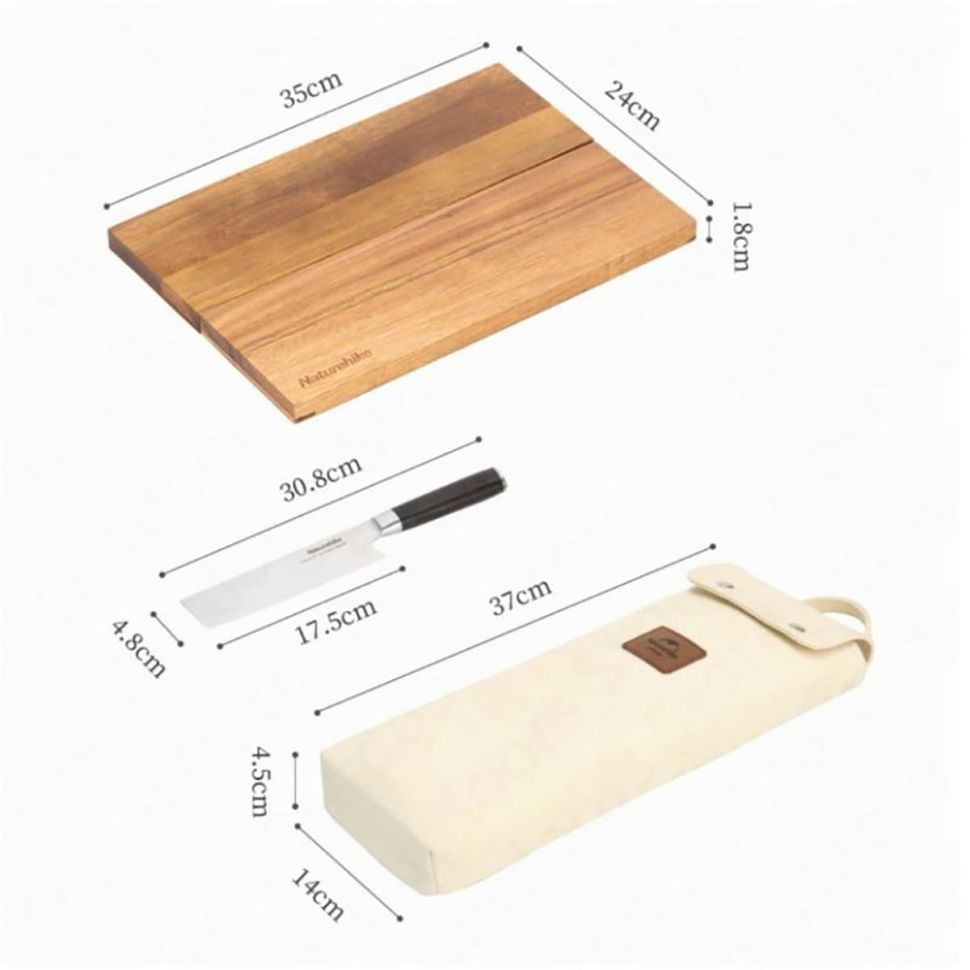 Кухонный нож с разделочной доской Naturehike NH21CJ005Knife set