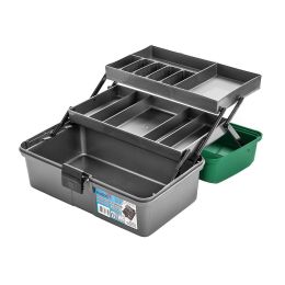 Ящик для инструментов двухполочный зеленый Helios T-HS-2TTB-G