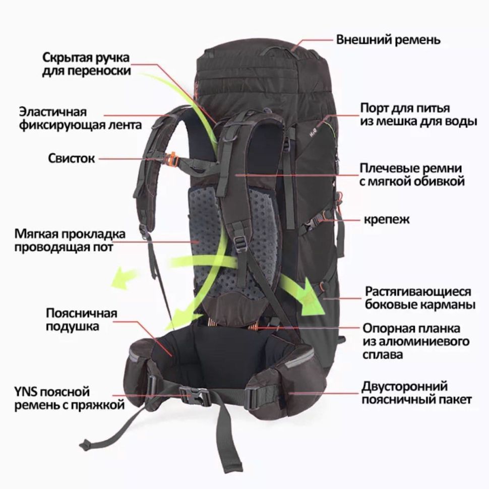 Рюкзак туристический Naturehike NH16Y020-Q Hiking