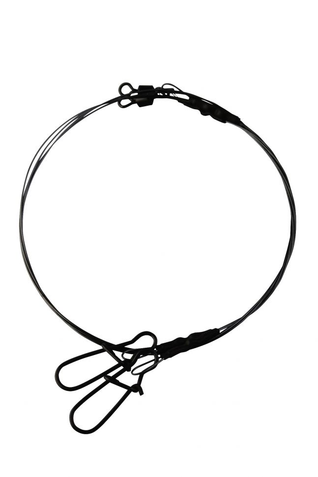 Поводки Savage Gear Titanium Spin Trace 45cm 0.30mm 30lbs Needlesnap / swivel