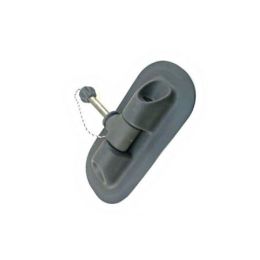 Уключина для лодки 92х208мм, овал, нержавеющая сталь, серая