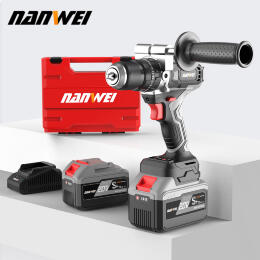 Электробур Nanwei 2x6Ah + пластиковый шнек IceCube с удлинителем. Чехол для шуруповерта в подарок