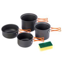 Набор посуды Naturehike Updated Four-piece NH18T018-G на 2-3 персоны carbon
