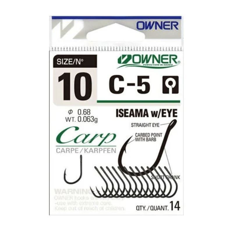 Крючок Owner С-5 Carp Iseama w/eye BC №53265