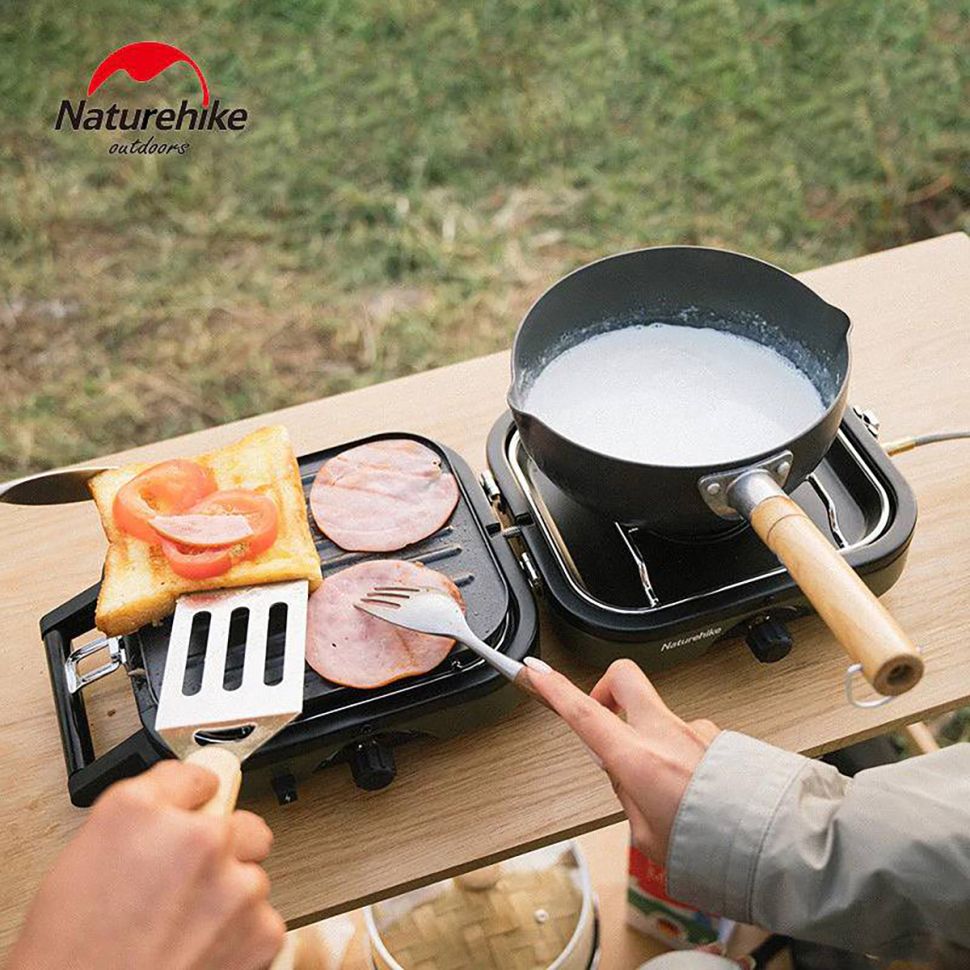 Складная газовая плита Naturehike Phantom с двумя горелками и грилем