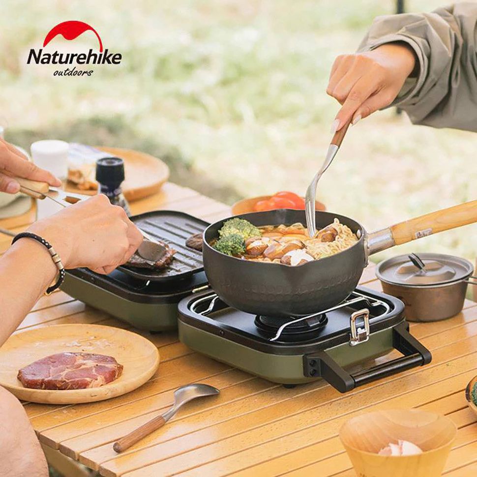 Складная газовая плита Naturehike Phantom с двумя горелками и грилем