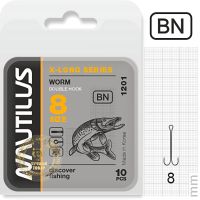 Крючок двойной Nautilus Double X-Long series Worm 1201