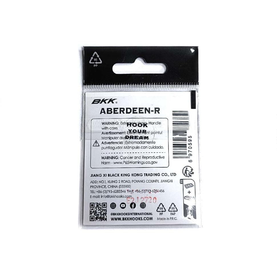 Крючки BKK Aberdeen-R Diamond Black Nickel
