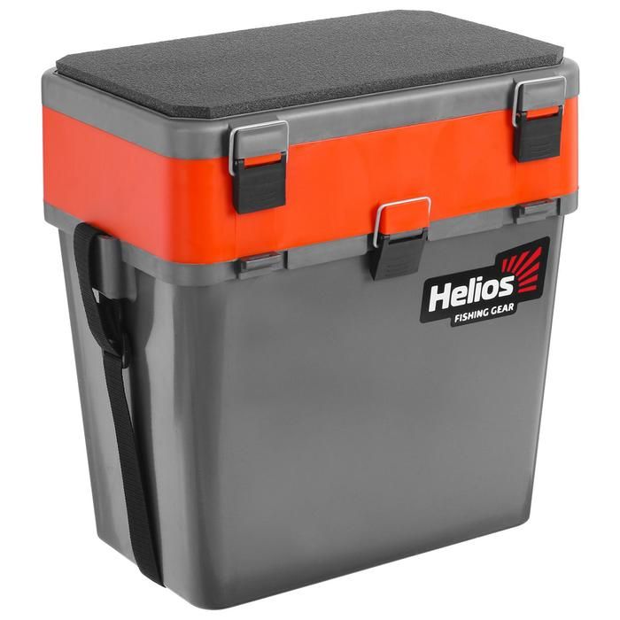 Ящик рыболовный зимний серый/оранжевый (HS-IB-19-GO) Helios