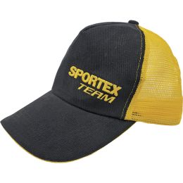 Кепка Sportex Base Cap black with yellow net behind