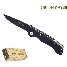 Нож туристический складной Green Way сталь 440C, дл.клинка 85 мм. 8047 LF - ST