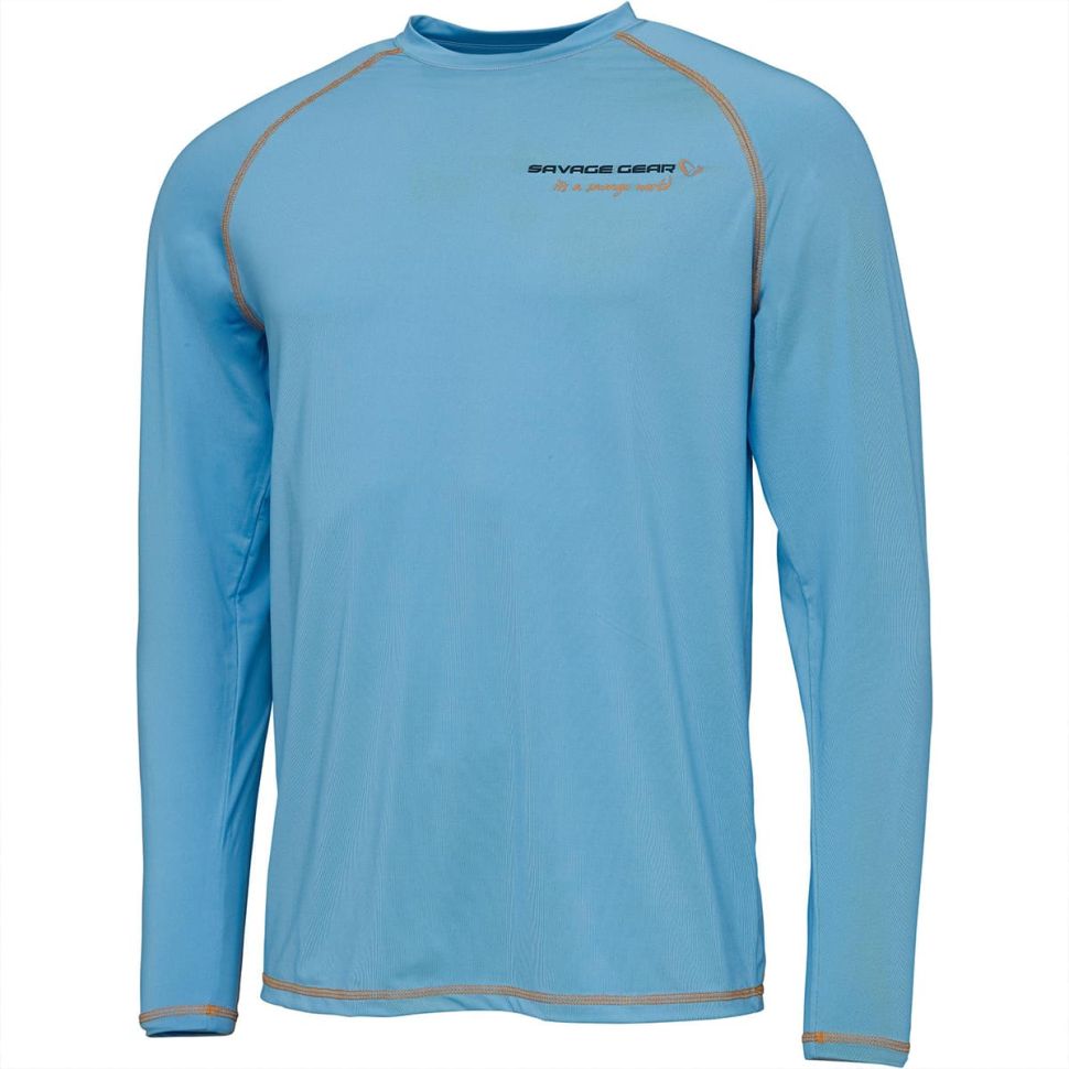 Футболка Savage Gear Aqua Uv Long Sleeve Tee Bonnie Blue