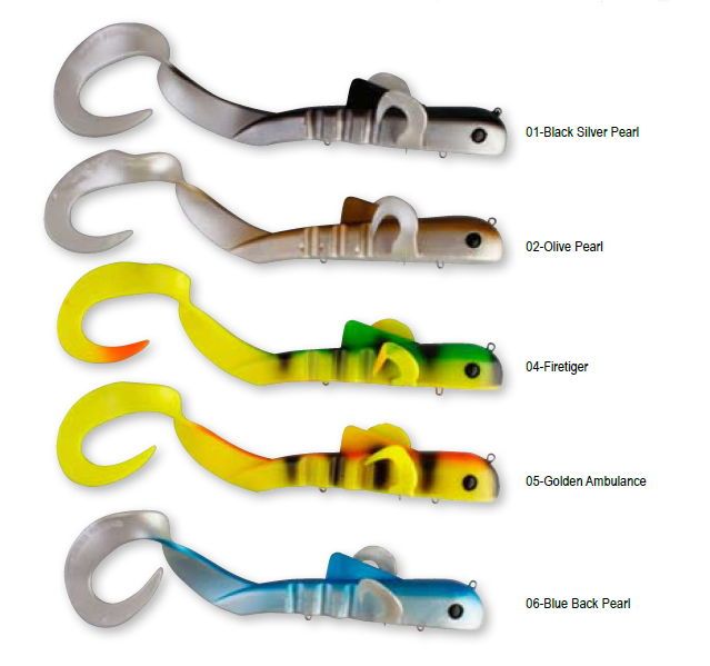 Мягкая приманка, оснащенная Savage Gear Alien Eel V2