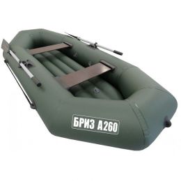 Лодка Бриз А260 надувное дно, зеленый Briz 260A