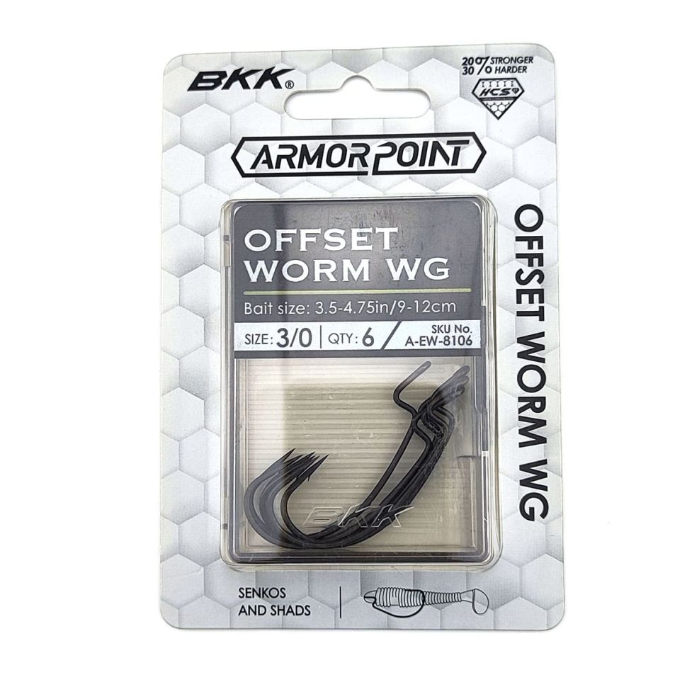 Крючки оффсетные BKK ArmorPoint Offset Worm WG