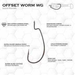 Крючки оффсетные BKK ArmorPoint Offset Worm WG