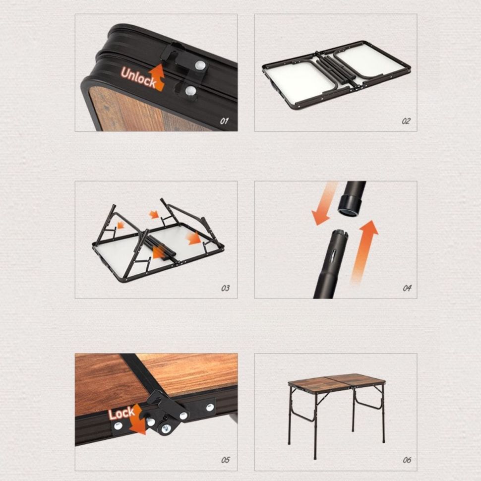 Столик складной Naturehike NH20JJ028 MDF Large
