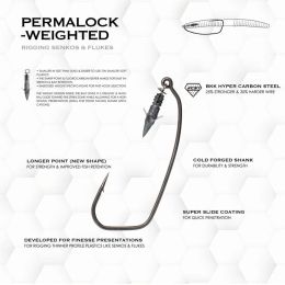 Крючки с огрузкой BKK ArmorPoint Permalock Weighted