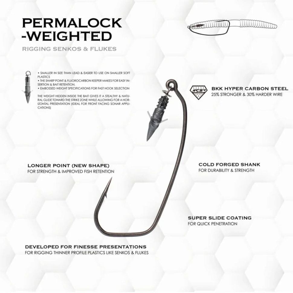 Крючки с огрузкой BKK ArmorPoint Permalock Weighted