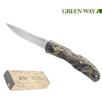 Нож туристический складной Green Way сталь 440C, дл.клинка 75 мм. 174 W C-ST