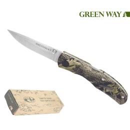 Нож туристический складной Green Way сталь 440C, дл.клинка 75 мм. 174 W C-ST