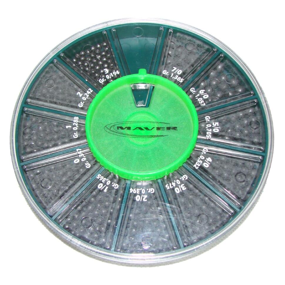 Набор грузил Maver Scatola Pallini Supercalibrati 250g №3-7/0