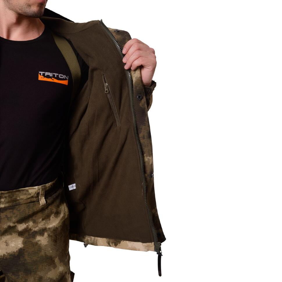 Костюм ГОРНЫЙ -5 (РипСтоп, Флис) Серый Мох ONERUS