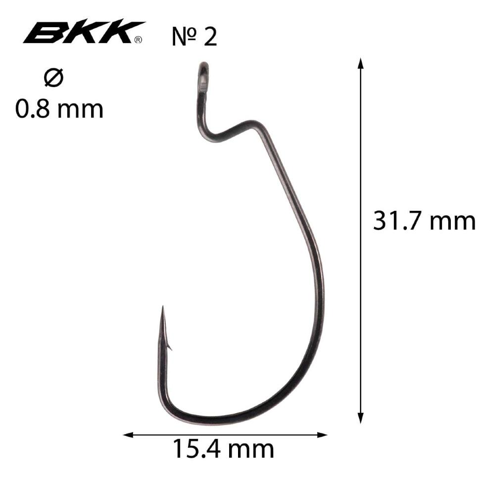 Крючки BKK Armorpoint Offset Worm EWG