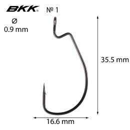 Крючки BKK Armorpoint Offset Worm EWG
