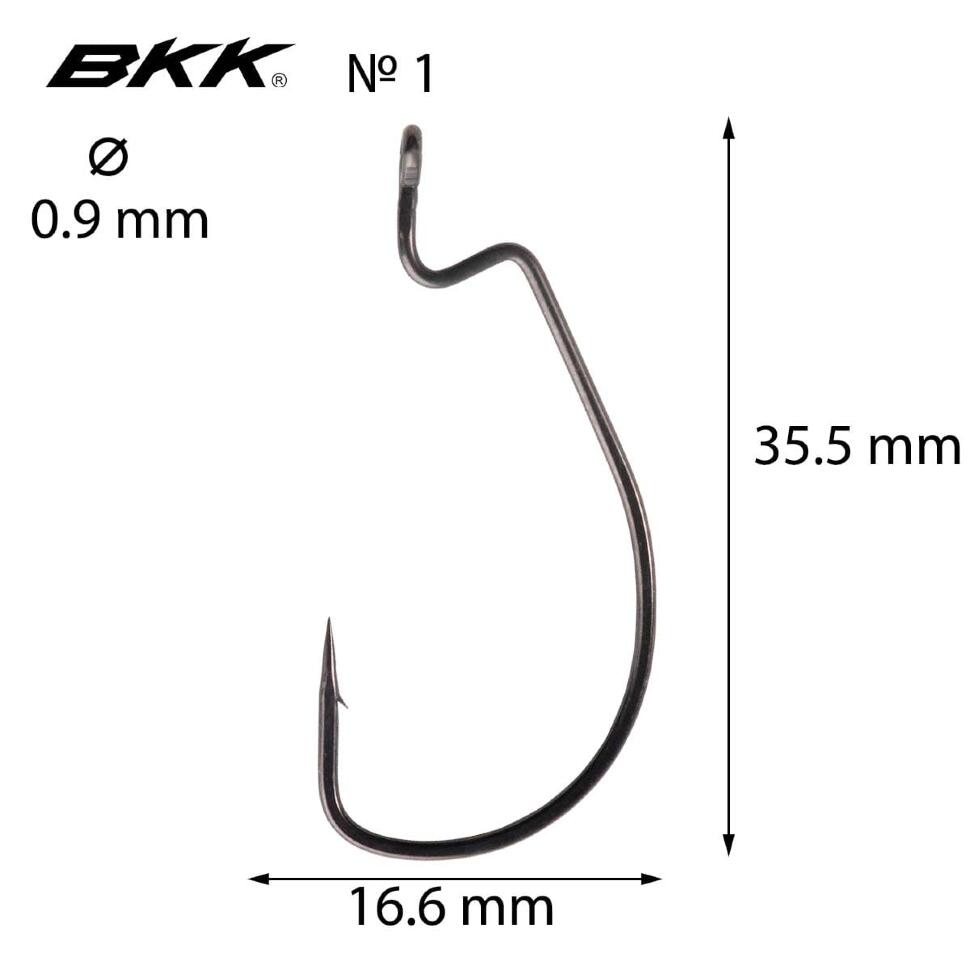 Крючки BKK Armorpoint Offset Worm EWG